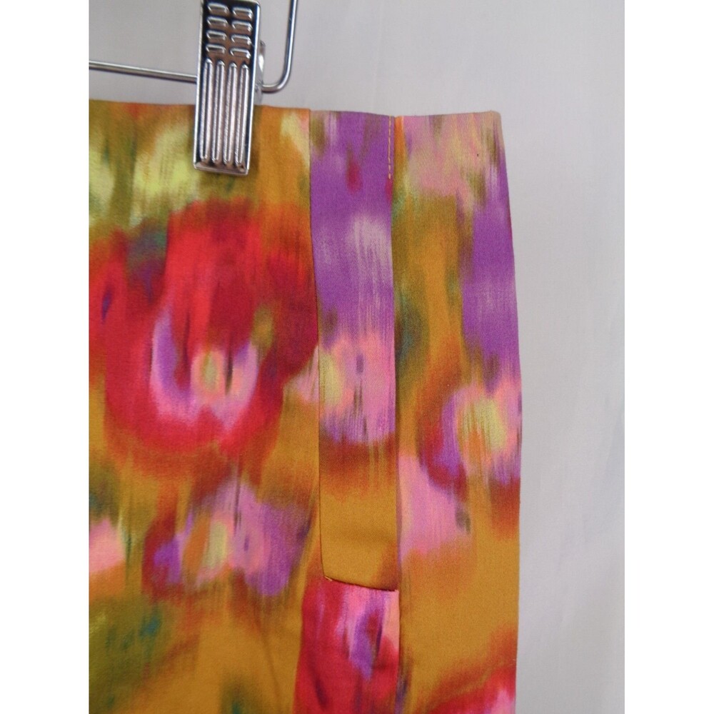 J Crew Floral Sateen Mini Skirt Size 10 Blurred Watercolor New - Picture 4 of 6